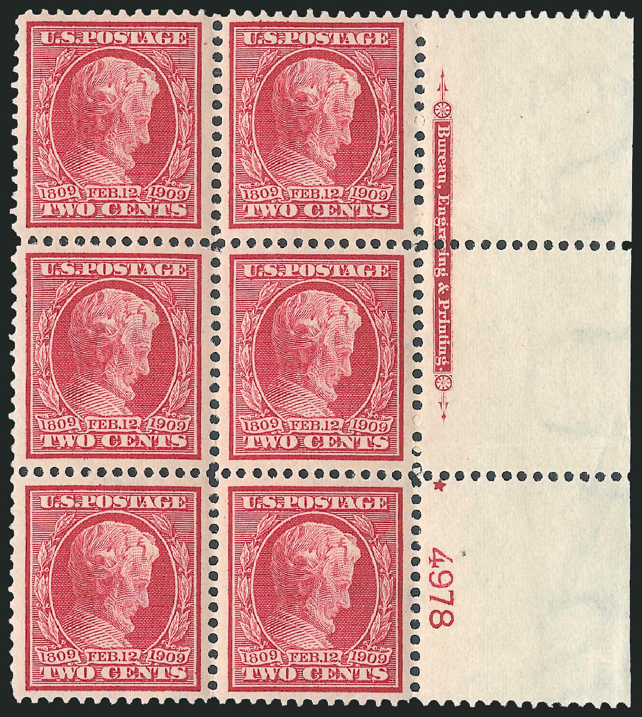 Price of US Stamp Scott Catalog #367: 2c 1909 Lincoln. Robert Siegel Auction Galleries, Apr 2009, Sale 971, Lot 1615