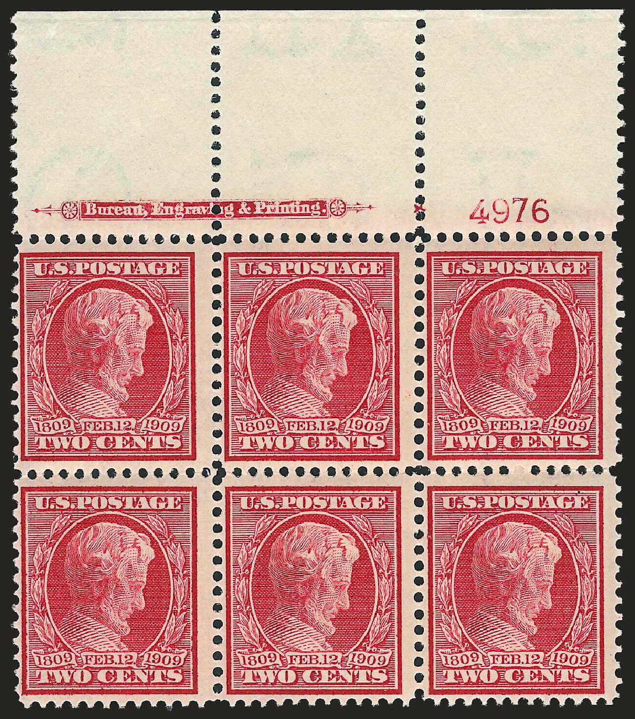 Cost of US Stamp Scott Cat. 367: 1909 2c Lincoln. Robert Siegel Auction Galleries, Apr 2009, Sale 971, Lot 1613