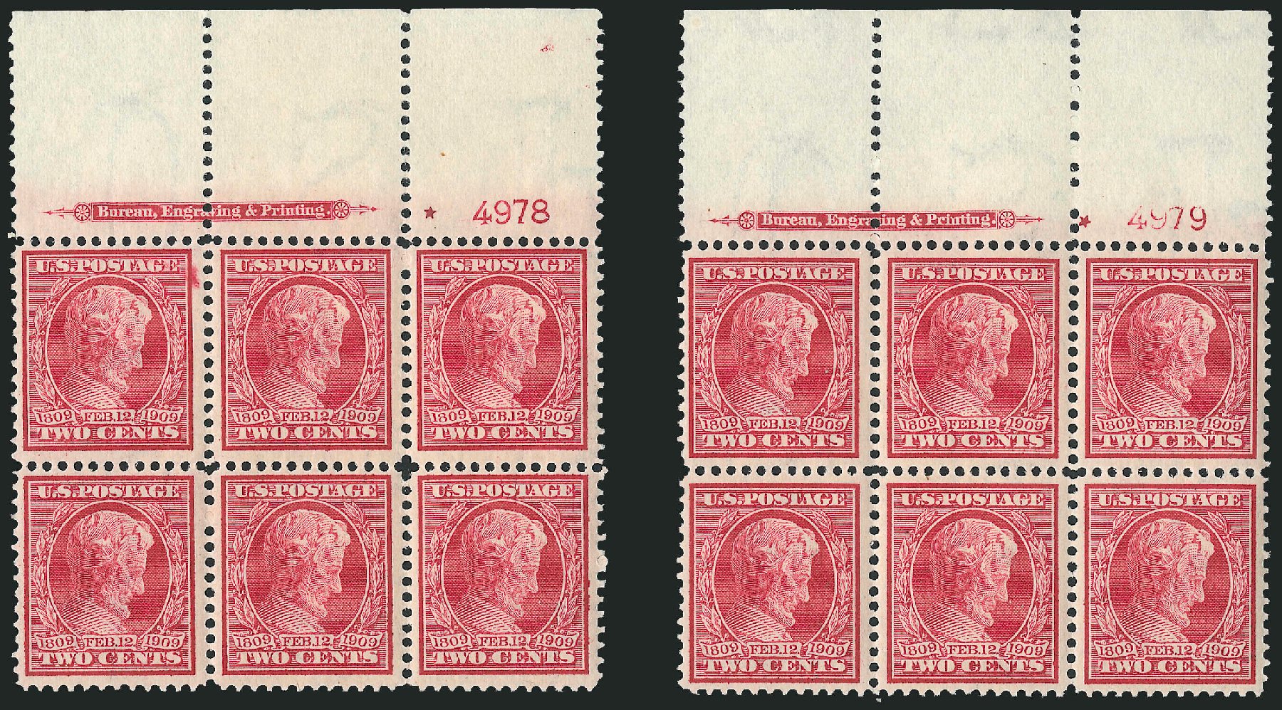 Cost of US Stamps Scott 367 - 1909 2c Lincoln. Robert Siegel Auction Galleries, Apr 2009, Sale 971, Lot 1616