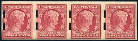 Value of US Stamp Scott 368 - 1909 2c Lincoln Imperf. Harmer-Schau Auction Galleries, Aug 2011, Sale 90, Lot 1887