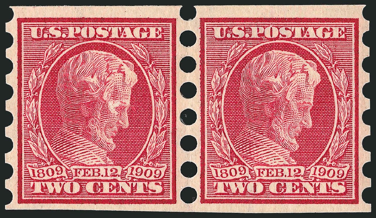 US Stamps Prices Scott Cat. #368: 2c 1909 Lincoln Imperf. Robert Siegel Auction Galleries, Dec 2008, Sale 967, Lot 4567