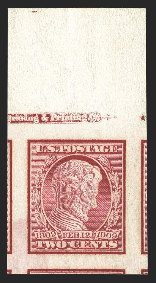 Cost of US Stamp Scott Catalogue 368 - 2c 1909 Lincoln Imperf. Spink Shreves Galleries, Nov 2012, Sale 141, Lot 148