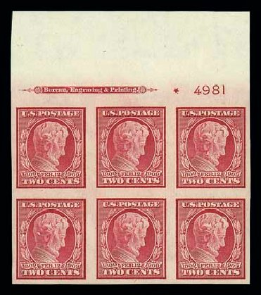 Price of US Stamps Scott Cat. # 368: 2c 1909 Lincoln Imperf. Matthew Bennett International, Jun 2007, Sale 319, Lot 1390