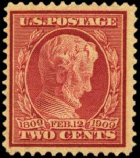 Prices of US Stamp Scott Catalogue # 369: 1909 2c Lincoln Bluish Paper. Harmer-Schau Auction Galleries, Feb 2012, Sale 92, Lot 1117