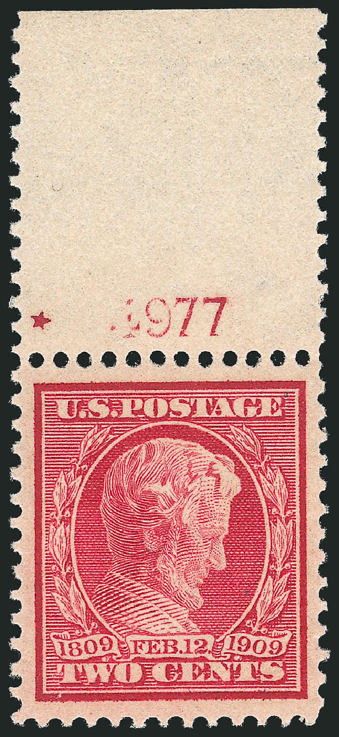 US Stamps Value Scott Catalog 369 - 1909 2c Lincoln Bluish Paper. Robert Siegel Auction Galleries, Dec 2013, Sale 1062, Lot 547