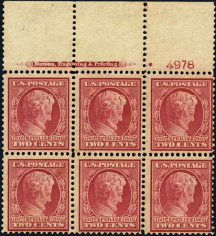 Prices of US Stamp Scott Cat. # 369: 1909 2c Lincoln Bluish Paper. Harmer-Schau Auction Galleries, Feb 2012, Sale 92, Lot 1118
