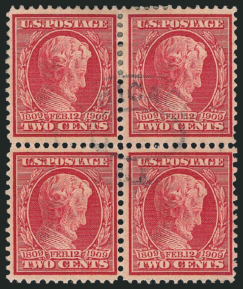 Costs of US Stamp Scott Catalog # 369 - 2c 1909 Lincoln Bluish Paper. Robert Siegel Auction Galleries, Apr 2014, Sale 1068, Lot 248