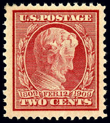 Price of US Stamps Scott Catalogue #369: 2c 1909 Lincoln Bluish Paper. Matthew Bennett International, Dec 2008, Sale 330, Lot 1759