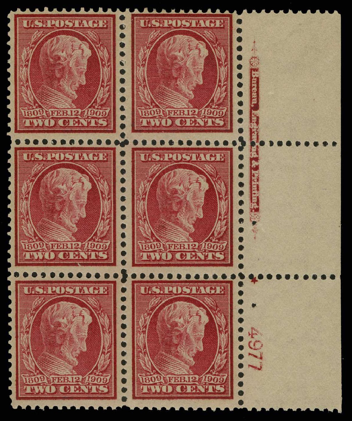Cost of US Stamp Scott Cat. #369 - 2c 1909 Lincoln Bluish Paper. H.R. Harmer, May 2014, Sale 3005, Lot 1259