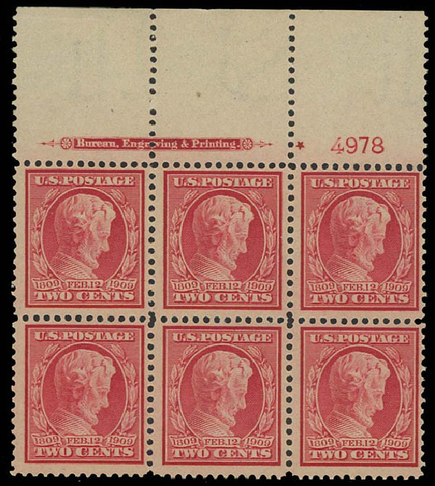 US Stamps Prices Scott #369 - 1909 2c Lincoln Bluish Paper. Daniel Kelleher Auctions, Oct 2012, Sale 632, Lot 1289