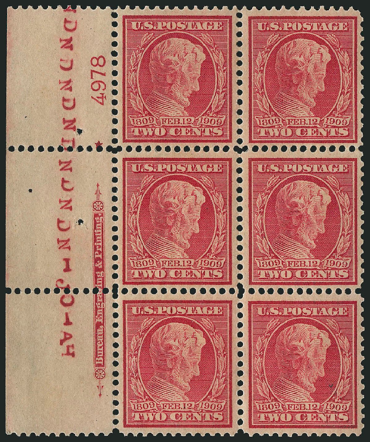 Value of US Stamps Scott Cat. 369: 2c 1909 Lincoln Bluish Paper. Robert Siegel Auction Galleries, Feb 2015, Sale 1093, Lot 179