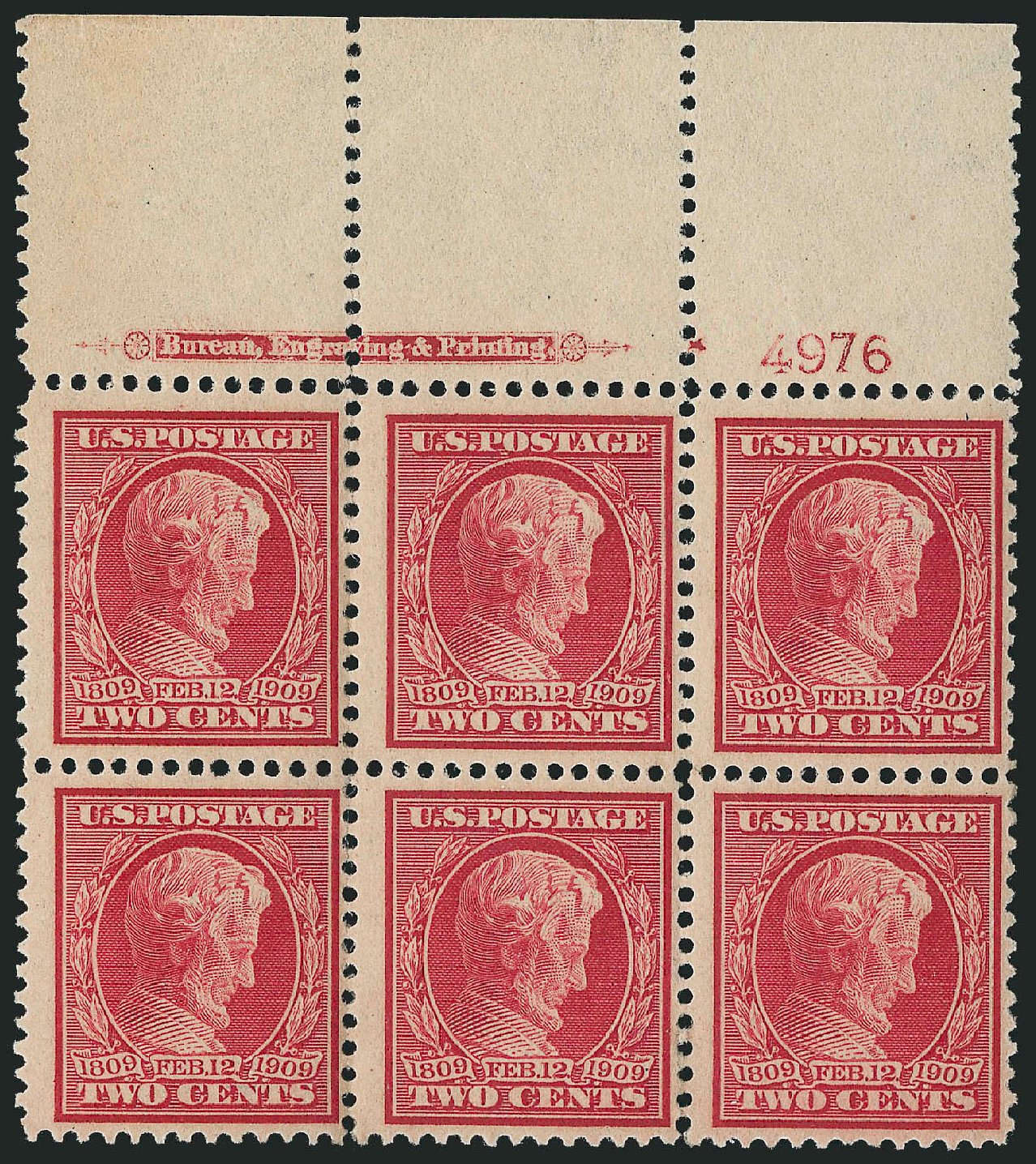 US Stamps Price Scott # 369: 2c 1909 Lincoln Bluish Paper. Robert Siegel Auction Galleries, Apr 2015, Sale 1096, Lot 619