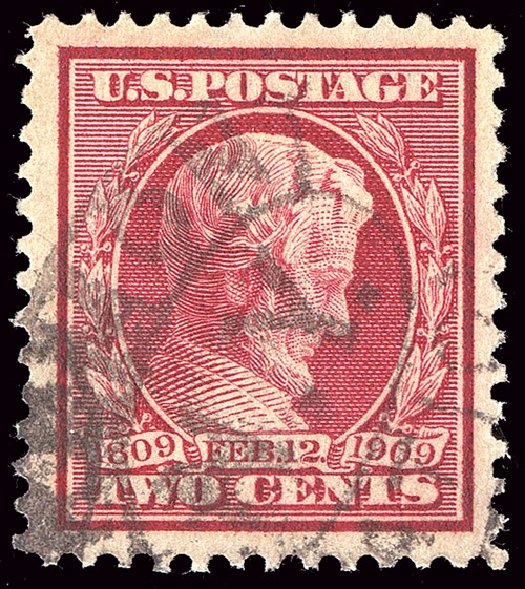 US Stamps Prices Scott Catalog 369: 2c 1909 Lincoln Bluish Paper. Spink Shreves Galleries, Jan 2014, Sale 146, Lot 379
