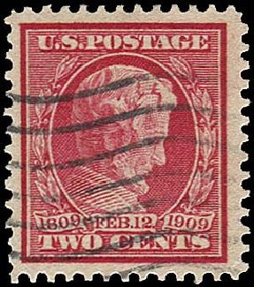 Costs of US Stamp Scott Cat. # 369 - 1909 2c Lincoln Bluish Paper. Regency-Superior, Jan 2015, Sale 109, Lot 1150