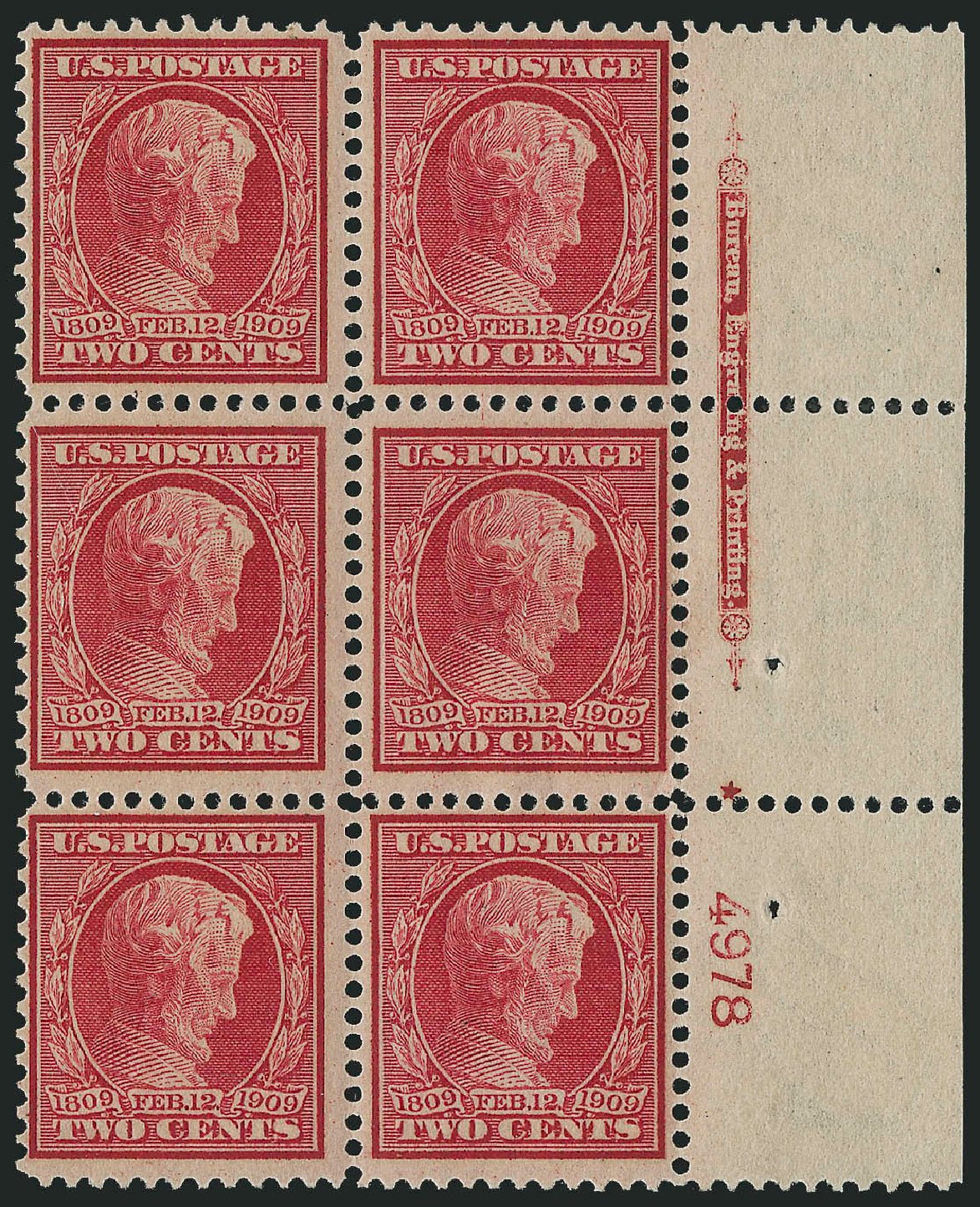 US Stamps Price Scott Catalogue # 369 - 2c 1909 Lincoln Bluish Paper. Robert Siegel Auction Galleries, Feb 2015, Sale 1093, Lot 180