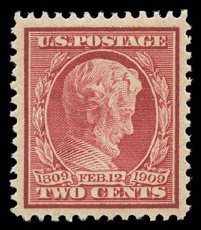 Prices of US Stamps Scott Catalogue #369 - 1909 2c Lincoln Bluish Paper. Matthew Bennett International, Sep 2010, Sale 333, Lot 3741