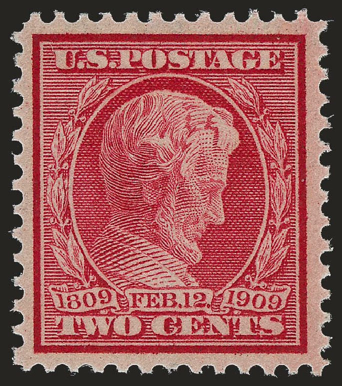 US Stamp Values Scott Cat. 369: 1909 2c Lincoln Bluish Paper. Robert Siegel Auction Galleries, Dec 2008, Sale 967, Lot 4701