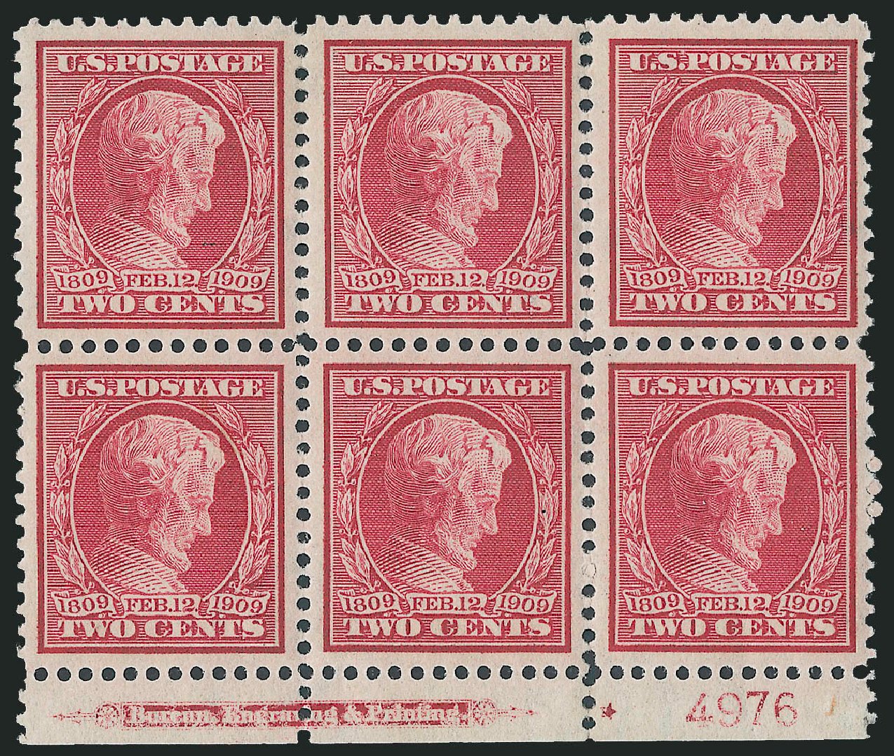Prices of US Stamps Scott Catalogue #369 - 2c 1909 Lincoln Bluish Paper. Robert Siegel Auction Galleries, Apr 2009, Sale 971, Lot 1621