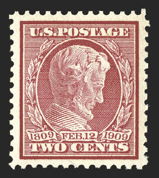 Prices of US Stamp Scott Catalogue 369: 2c 1909 Lincoln Bluish Paper. Spink Shreves Galleries, Nov 2012, Sale 141, Lot 151