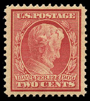 Price of US Stamps Scott Catalog # 369: 1909 2c Lincoln Bluish Paper. Matthew Bennett International, May 2014, Sale 350, Lot 524