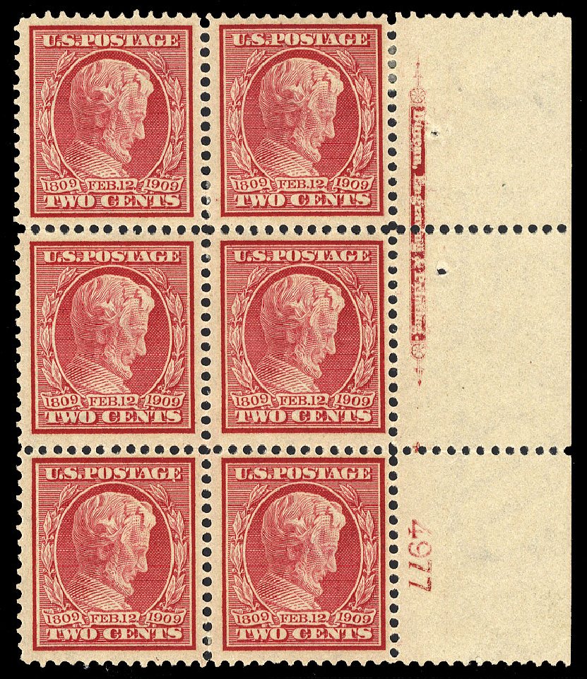 US Stamps Price Scott Catalogue #369 - 1909 2c Lincoln Bluish Paper. Cherrystone Auctions, Nov 2010, Sale 201011, Lot 164