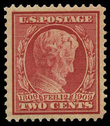 US Stamp Price Scott # 369: 2c 1909 Lincoln Bluish Paper. Matthew Bennett International, Mar 2011, Sale 337, Lot 2845