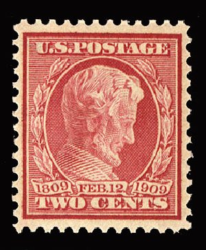 Price of US Stamps Scott Catalog #369 - 1909 2c Lincoln Bluish Paper. Cherrystone Auctions, Mar 2013, Sale 201303, Lot 75
