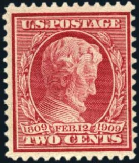Prices of US Stamps Scott Catalog #369: 2c 1909 Lincoln Bluish Paper. Harmer-Schau Auction Galleries, Mar 2011, Sale 89, Lot 315