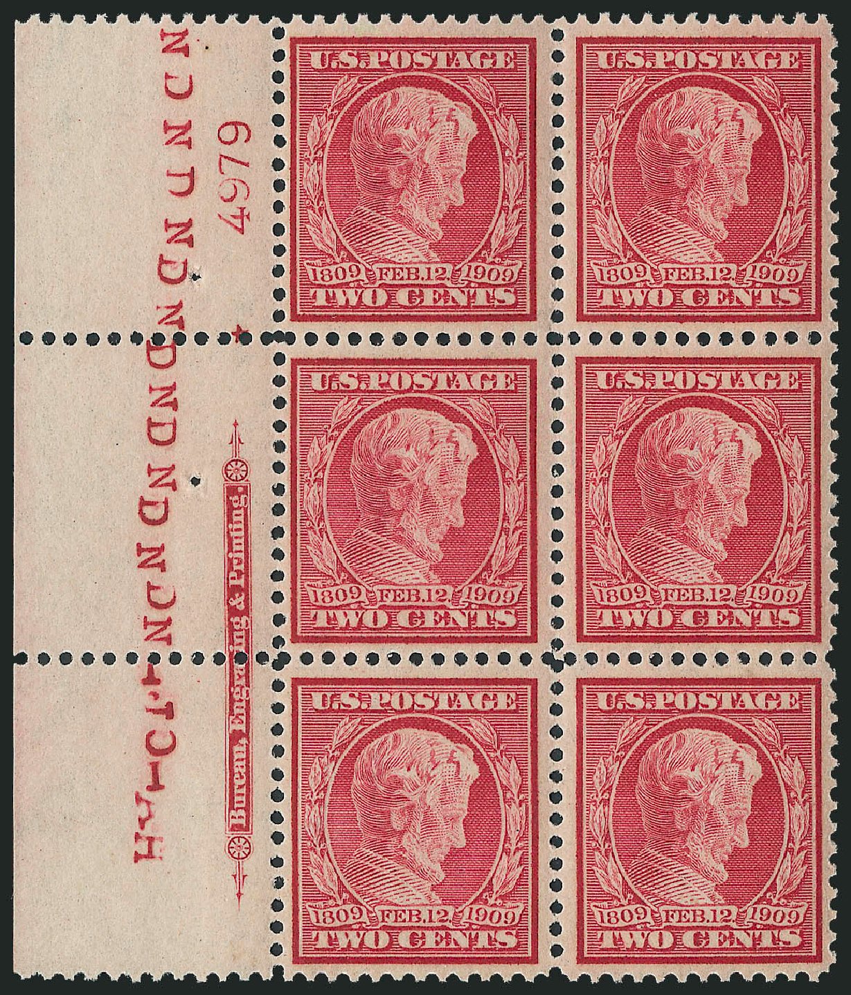 Value of US Stamp Scott Cat. # 369: 2c 1909 Lincoln Bluish Paper. Robert Siegel Auction Galleries, Oct 2011, Sale 1014, Lot 1825