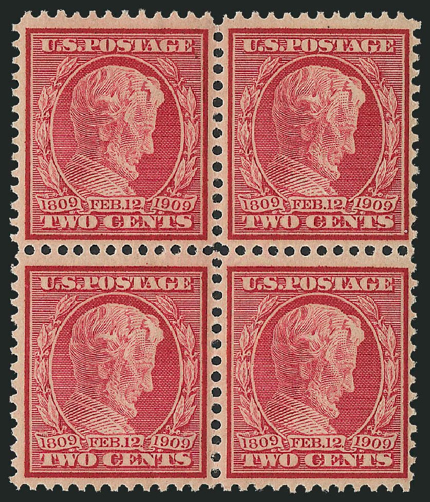 US Stamps Values Scott Cat. #369 - 1909 2c Lincoln Bluish Paper. Robert Siegel Auction Galleries, Jun 2012, Sale 1026, Lot 1395