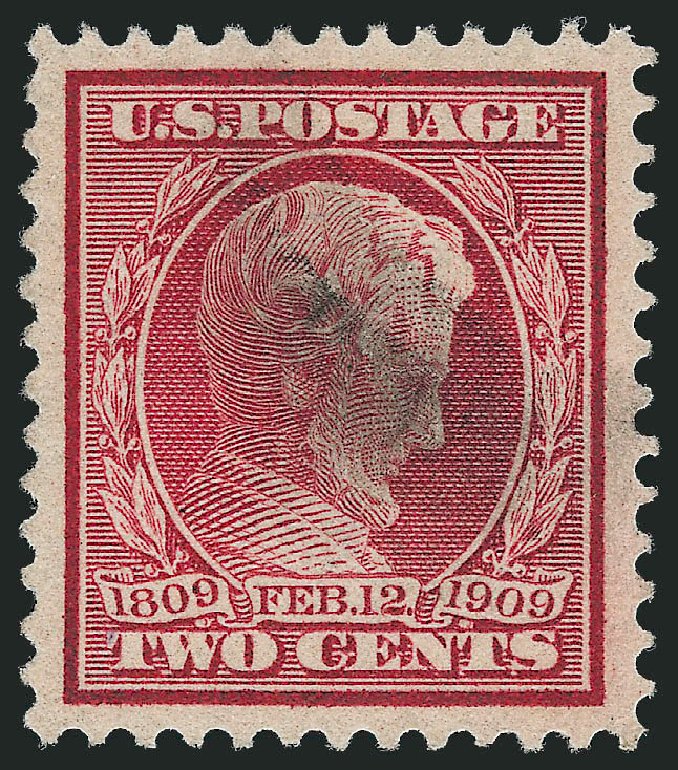 US Stamps Value Scott Catalogue # 369: 2c 1909 Lincoln Bluish Paper. Robert Siegel Auction Galleries, Oct 2010, Sale 997, Lot 5935