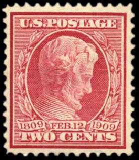 US Stamp Values Scott Catalog 369: 2c 1909 Lincoln Bluish Paper. Harmer-Schau Auction Galleries, Oct 2010, Sale 87, Lot 282