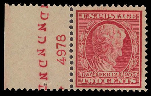 Cost of US Stamp Scott # 369: 1909 2c Lincoln Bluish Paper. Daniel Kelleher Auctions, Aug 2012, Sale 631, Lot 1132