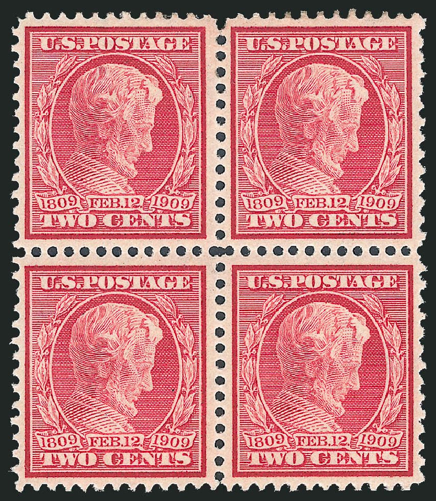 US Stamps Values Scott # 369: 2c 1909 Lincoln Bluish Paper. Robert Siegel Auction Galleries, Nov 2013, Sale 1061, Lot 3872