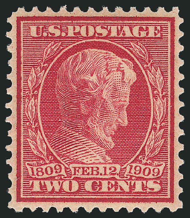 US Stamps Value Scott Catalogue # 369: 2c 1909 Lincoln Bluish Paper. Robert Siegel Auction Galleries, Feb 2015, Sale 1092, Lot 1292