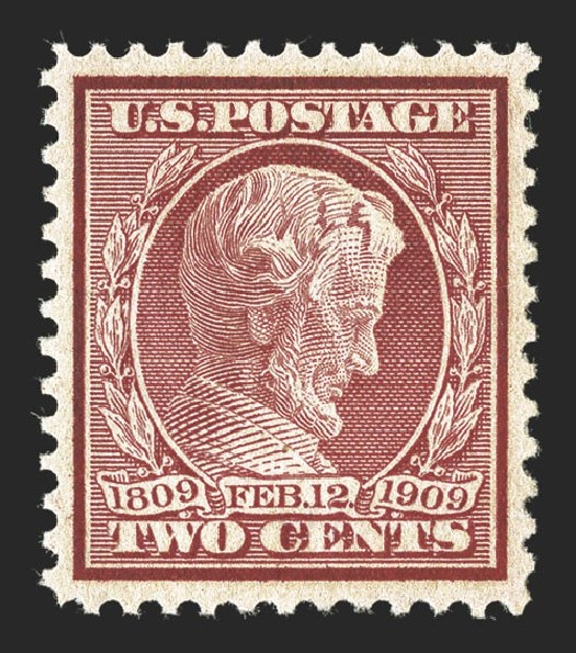 Values of US Stamps Scott Catalogue #369: 2c 1909 Lincoln Bluish Paper. Spink Shreves Galleries, Nov 2012, Sale 141, Lot 152