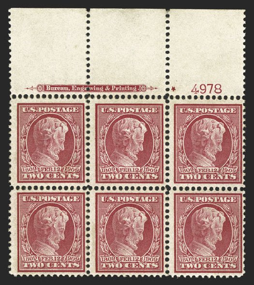 Prices of US Stamps Scott Catalogue 369: 2c 1909 Lincoln Bluish Paper. Spink Shreves Galleries, Mar 2013, Sale 142, Lot 332