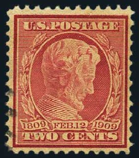 Costs of US Stamps Scott 369: 1909 2c Lincoln Bluish Paper. Harmer-Schau Auction Galleries, May 2015, Sale 105, Lot 163