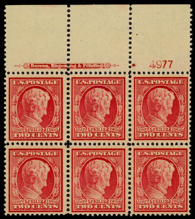 Value of US Stamp Scott Cat. # 369 - 2c 1909 Lincoln Bluish Paper. Daniel Kelleher Auctions, May 2014, Sale 653, Lot 2413