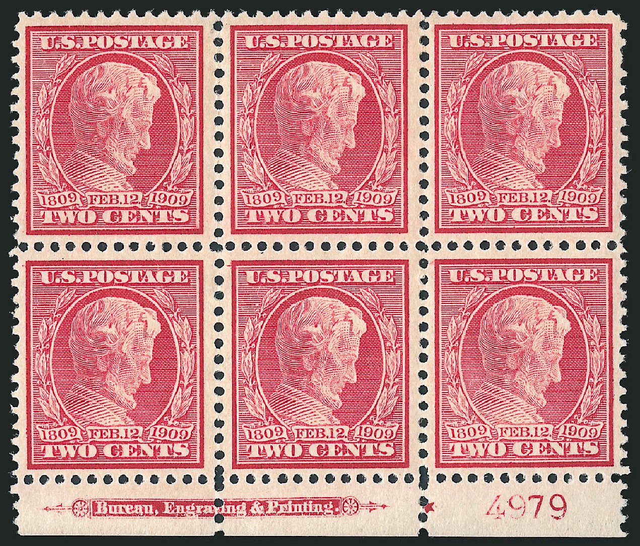 Prices of US Stamps Scott Catalogue # 369: 1909 2c Lincoln Bluish Paper. Robert Siegel Auction Galleries, Apr 2009, Sale 971, Lot 1633