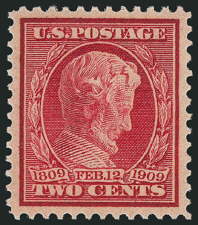 US Stamps Values Scott 369: 1909 2c Lincoln Bluish Paper. Robert Siegel Auction Galleries, Nov 2012, Sale 1034, Lot 346