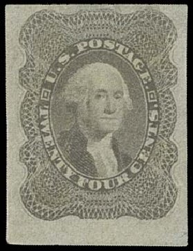 Price of US Stamp Scott Cat. # 37: 1860 24c Washington. H.R. Harmer, Oct 2014, Sale 3006, Lot 1077