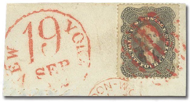 Price of US Stamp Scott Catalogue 37 - 24c 1860 Washington. Daniel Kelleher Auctions, Oct 2012, Sale 632, Lot 967