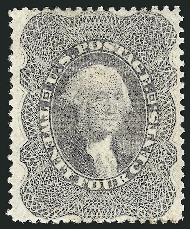 Value of US Stamps Scott Catalog # 37: 24c 1860 Washington. Robert Siegel Auction Galleries, Oct 2011, Sale 1014, Lot 1117