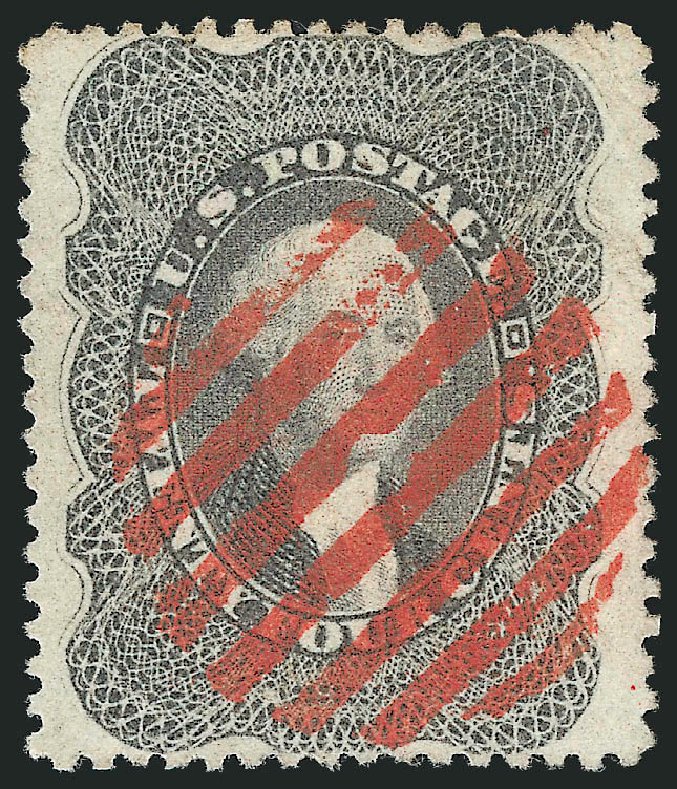 US Stamp Values Scott Cat. 37 - 24c 1860 Washington. Robert Siegel Auction Galleries, Dec 2012, Sale 1037, Lot 1507