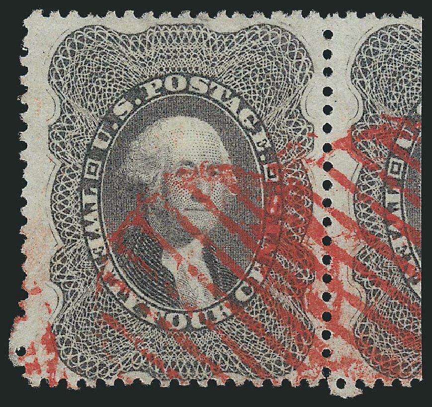 Prices of US Stamps Scott Catalog # 37 - 1860 24c Washington. Robert Siegel Auction Galleries, Mar 2014, Sale 1067, Lot 987