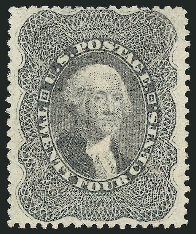 Price of US Stamps Scott Catalog #37: 1860 24c Washington. Robert Siegel Auction Galleries, Mar 2011, Sale 1007, Lot 2168