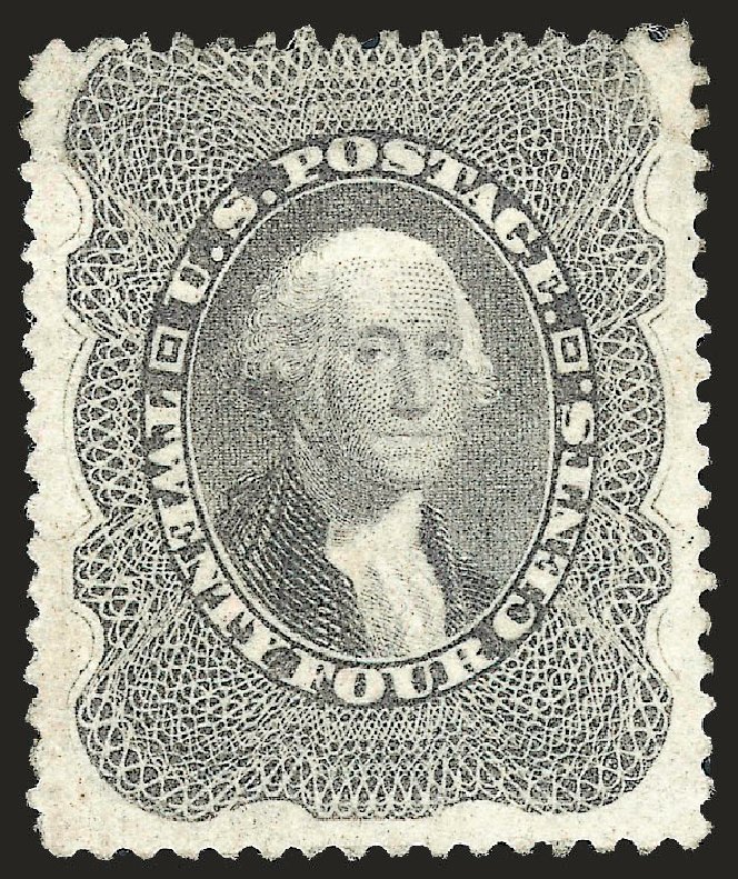 US Stamps Values Scott Catalog # 37 - 24c 1860 Washington. Robert Siegel Auction Galleries, Apr 2010, Sale 984, Lot 198