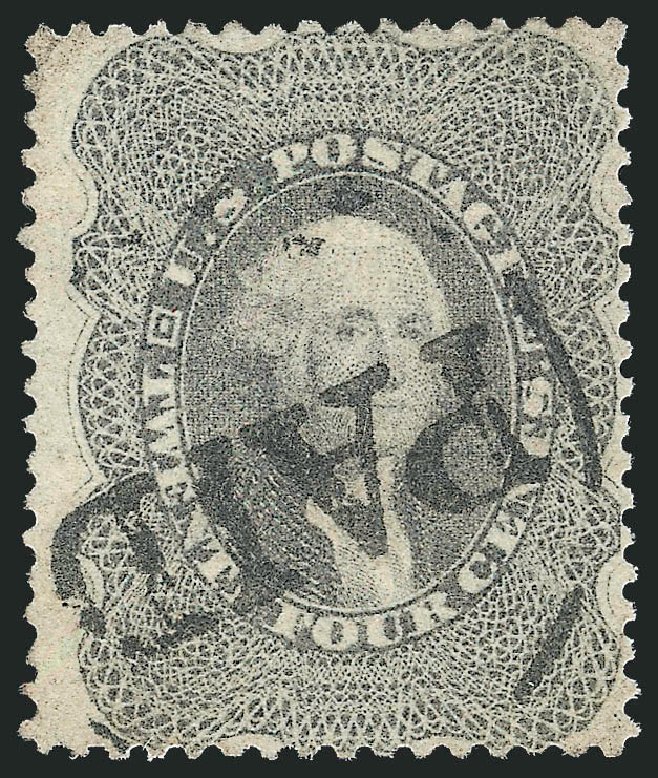 Value of US Stamp Scott Catalogue 37 - 1860 24c Washington. Robert Siegel Auction Galleries, Sep 2010, Sale 993, Lot 348