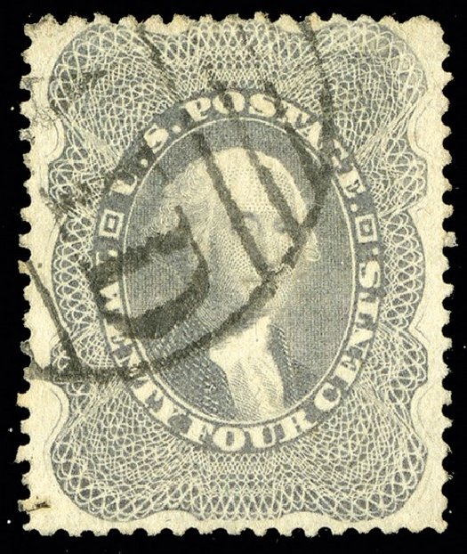 US Stamp Price Scott # 37 - 1860 24c Washington. Spink Shreves Galleries, May 2014, Sale 148, Lot 58